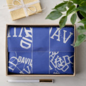 Papier Mousseline Ajouter n'importe quel nom, nom collage En bleu & (Cadeau)