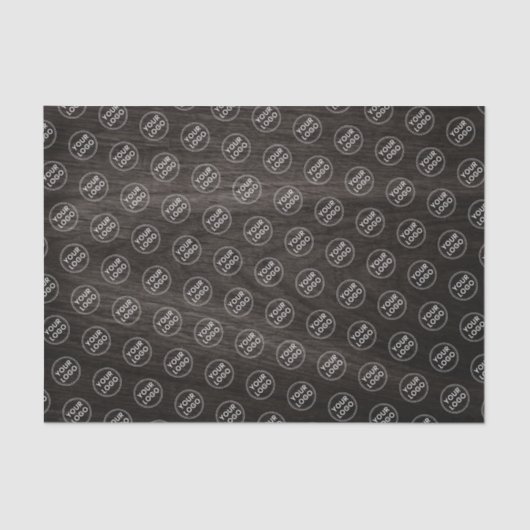 Papier Mousseline Ajouter un logo emballage commercial en bois foncé (Recto)