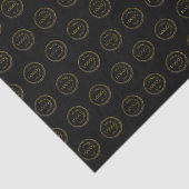 Papier Mousseline Ajouter votre logo Motif professionnel noir (Détail)