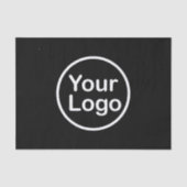 Papier Mousseline Ajouter votre propre logo | Arrière - plan noir (Recto)