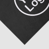 Papier Mousseline Ajouter votre propre logo | Arrière - plan noir (Détail)