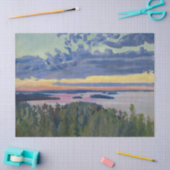 Papier Mousseline Akseli Gallen-Kallela - Vue sur un lac au coucher  (Artisanat)