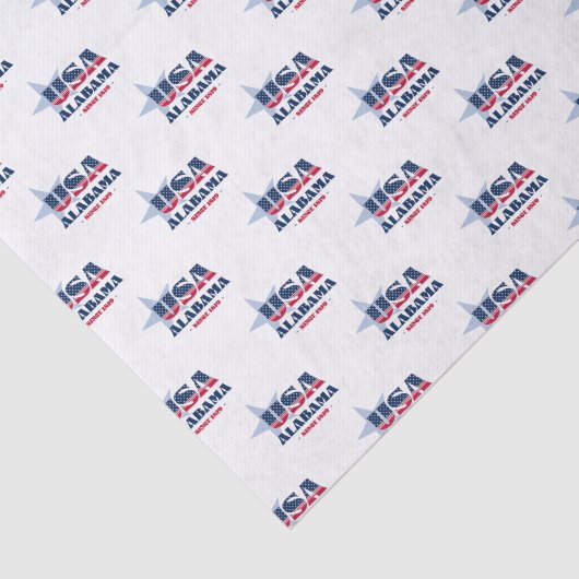 Papier Mousseline Alabama State Pride Tissu Paper (Détail)