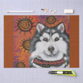PAPIER MOUSSELINE ALASKAN MALAMUTE (Artisanat)