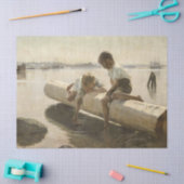 Papier Mousseline Albert Edelfeel - Deux garçons sur un carnet (Artisanat)