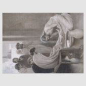 Papier Mousseline Albert Edelfeel - Jésus Laver les pieds des discip (Recto)