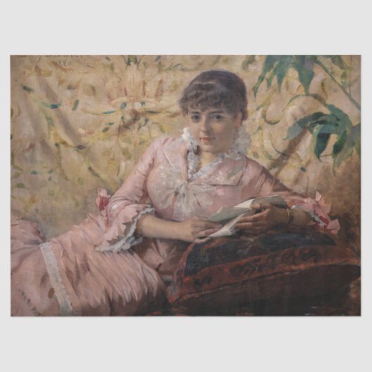 Papier Mousseline Albert Edelfeel - La Parisienne de lecture (Recto)