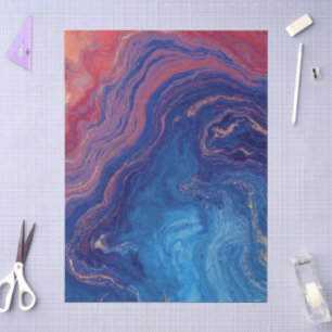 Papier Mousseline "Alchimie des courants" - Un Abstrait coloré