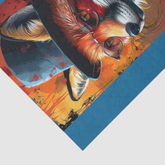 Papier Mousseline Alex le Fox (Détail)