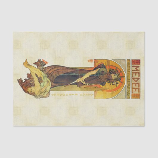 Papier Mousseline Alfons Mucha Medea 1898 (Recto)