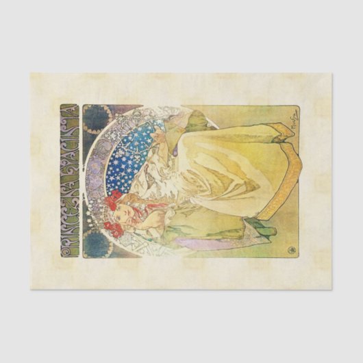Papier Mousseline Alfons Mucha Princezna 1911 Hyacinta (Recto)