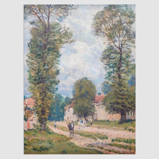 Papier Mousseline Alfred Sisley - Le chemin Versailles
