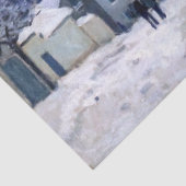 Papier Mousseline Alfred Sisley - Place Chenil à Marly, Effet Neige (Détail)