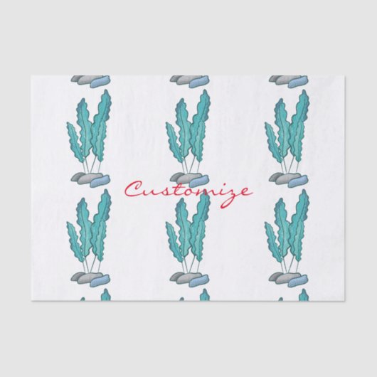 Papier Mousseline Algues bleues Thunder_Cove (Recto)