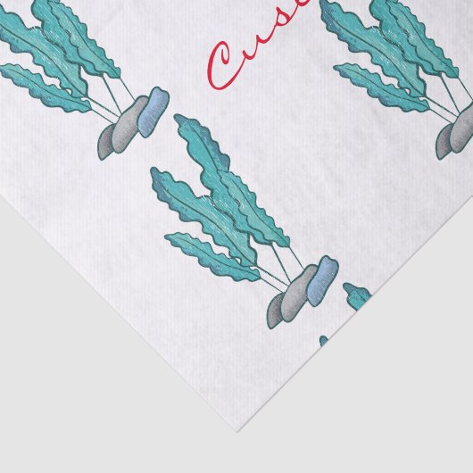 Papier Mousseline Algues bleues Thunder_Cove (Détail)