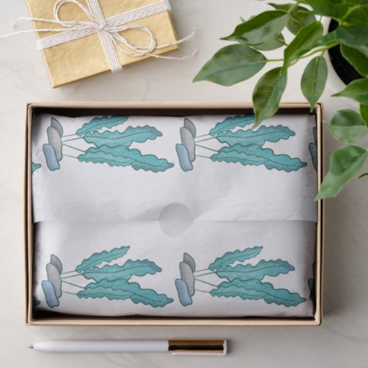 Papier Mousseline Algues bleues Thunder_Cove (Cadeau)