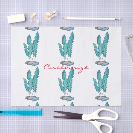 Papier Mousseline Algues bleues Thunder_Cove (Artisanat)