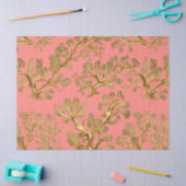 Papier Mousseline Algues d'or sur papier CoralTissue (Artisanat)