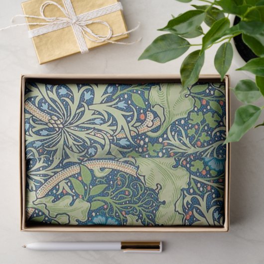 Papier Mousseline Algues, William Morris (Cadeau)