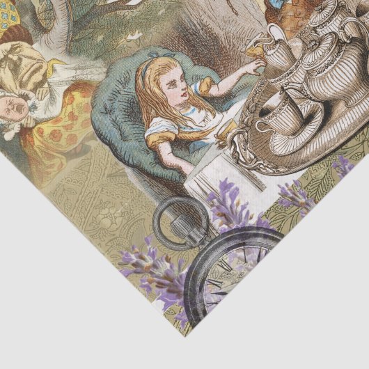 Papier Mousseline Alice au pays des merveilles (Détail)