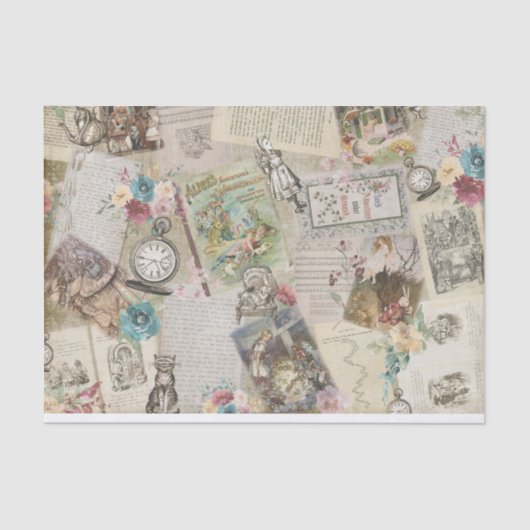 Papier Mousseline Alice au pays des merveilles (Recto)