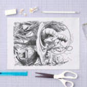 Papier Mousseline Alice au pays des merveilles - Alice rencontre (Artisanat)