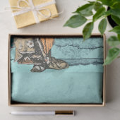 Papier Mousseline Alice au pays des merveilles avec Duchess Turquois (Cadeau)