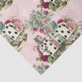 Papier Mousseline Alice au pays des merveilles Cartes florales sur D (Détail)