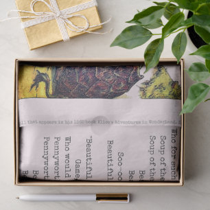 Papier Mousseline Alice au Pays des Merveilles Chanson de la Soupe d