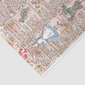 Papier Mousseline Alice Au Pays Des Merveilles Collage Découpage (Détail)
