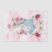 Papier Mousseline Alice Au Pays Des Merveilles Collage Découpage Ros (Recto)