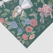 Papier Mousseline Alice Au Pays Des Merveilles Collage Découpage Ver (Détail)