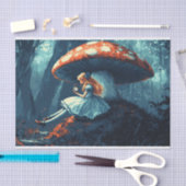 Papier Mousseline Alice au pays des merveilles - Découpage de champi (Artisanat)