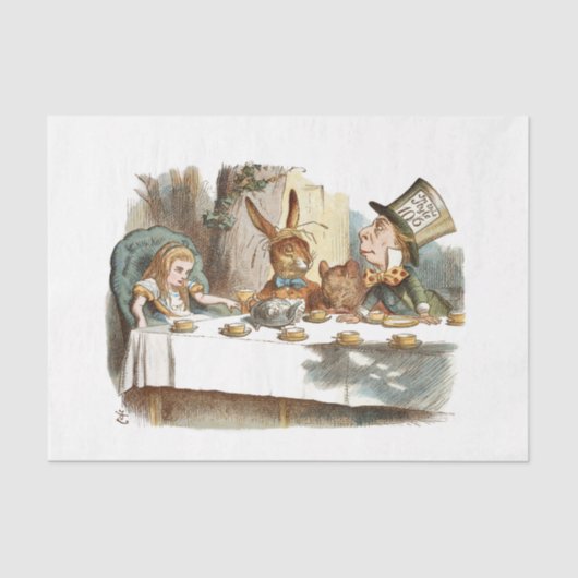 Papier Mousseline Alice au pays des merveilles Découpage Découpage V (Recto)