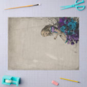 Papier Mousseline Alice au pays des merveilles Découpage floral viol (Artisanat)