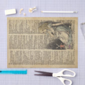 Papier Mousseline Alice au pays des merveilles et le lapin blanc (Artisanat)