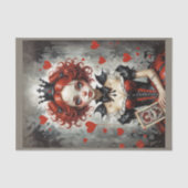 Papier Mousseline Alice au pays des merveilles - La Reine des Coeurs (Recto)