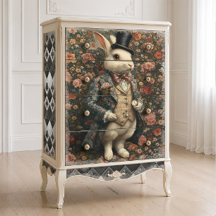Papier Mousseline Alice au pays des merveilles Lapin Blanc