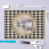 Papier Mousseline Alice au pays des merveilles Mad Hatter Rabbit (Artisanat)