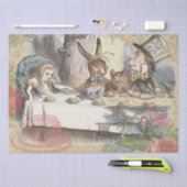 Papier Mousseline Alice au pays des merveilles Mad Tea Party Art (Artisanat)