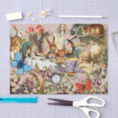 Papier Mousseline Alice au pays des merveilles Tea Party Art (Artisanat)