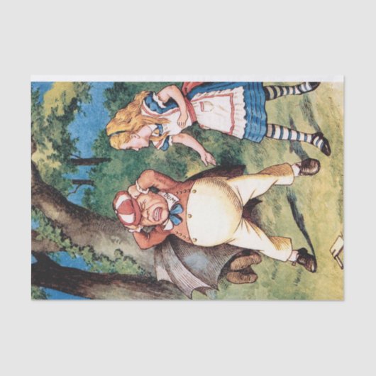 Papier Mousseline Alice au pays des merveilles TwiddleDee Dum Decoup (Recto)