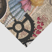 Papier Mousseline Alice au pays des merveilles voyageant à temps (Détail)