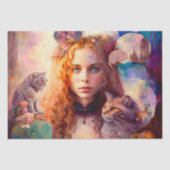 Papier Mousseline Alice au pays des merveilles | Whimsical Dreamy Am (Recto)