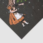 Papier Mousseline Alice au trèfle, Étoiles scintillantes, Cheshire C (Détail)