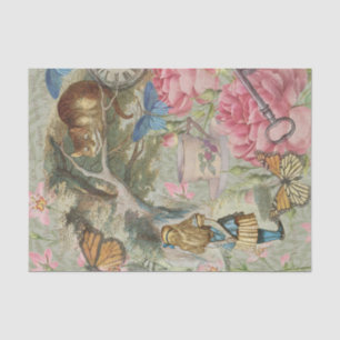 Papier Mousseline Alice Chat du Cheshire Jardin de l'Arbre Wonderlan