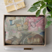 Papier Mousseline Alice Cheshire Chat Wonderland Tree Garden (Cadeau)