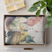 Papier Mousseline Alice dans l'aquarelle du pays des merveilles (Cadeau)