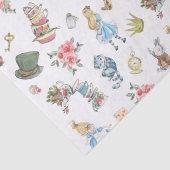 Papier Mousseline Alice dans l'Onederland Theme Tissus Papier (Détail)