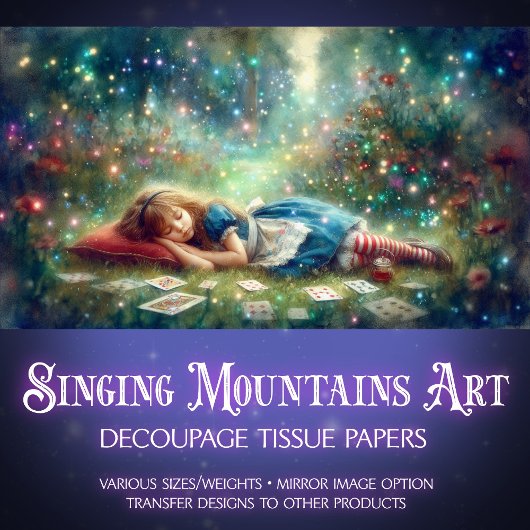 Papier Mousseline Alice Dormir Dans Le Découpage De Forêt Enchantée